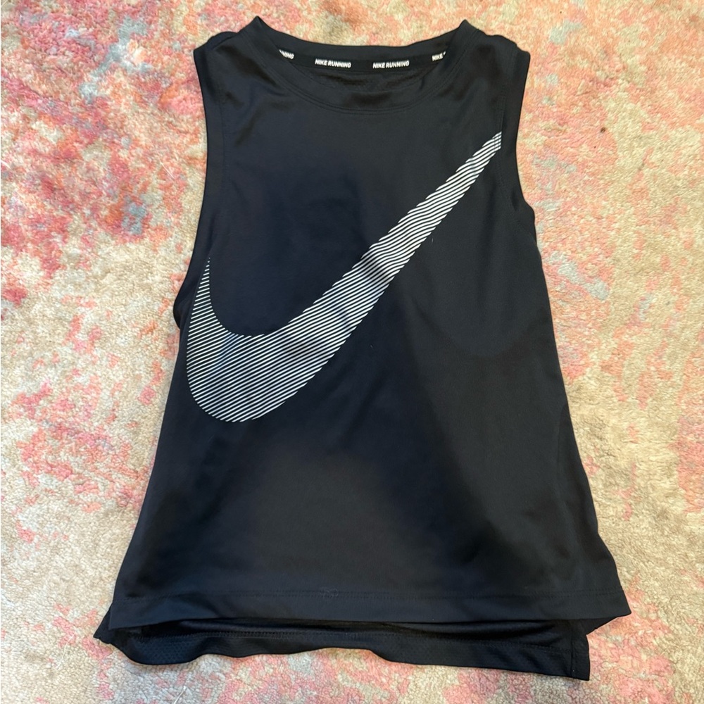 Nike Black Tank Top with White Swoosh